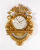Giltwood Wall Clock, Stockholm, circa 1820.